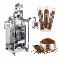 Machine d'emballage multi-voies à scellage arrière pour sachets de granulés d'aliments pour animaux de compagnie, 4 voies, automatique, prix usine CE