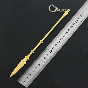 Épée jouet miniature en alliage de zinc, tout métal, <span class=keywords><strong>God</strong></span> <span class=keywords><strong>of</strong></span> War: <span class=keywords><strong>Ragnarok</strong></span>, Kratos, lance Draupnir, porte-clés, 22 cm, 27 g - Product Image 5