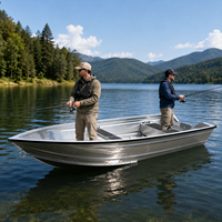 Bateau de pêche en aluminium à coque en V, type Jon Boat, 12, 14, 16 pieds, léger et durable, épaisseur 2mm 3mm, pour la pêche en lac, rivière et mer - Vente chaude