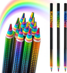 Matite colorate arcobaleno <span class=keywords><strong>per</strong></span> bambini, materiali artistici <span class=keywords><strong>per</strong></span> <span class=keywords><strong>colorare</strong></span>, disegnare, sfumare, regali <span class=keywords><strong>per</strong></span> ragazze e ragazzi adolescenti, confezione <span class=keywords><strong>da</strong></span> 12. - Product Image 1