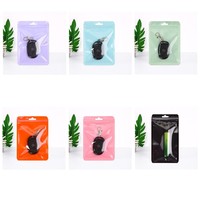 Bolsa de Plástico con Cierre Hermético, a Prueba de Olores, Plana, Color Macaron, con Ventana Transparente para Almacenamiento de Alimentos