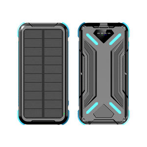 Cargador solar portátil a prueba de agua de 22,5 W Y 20000mAh, Banco de energía inalámbrico de 15W, batería externa de <span class=keywords><strong>carga</strong></span> rápida, <span class=keywords><strong>linterna</strong></span> para exteriores - Product Image 1