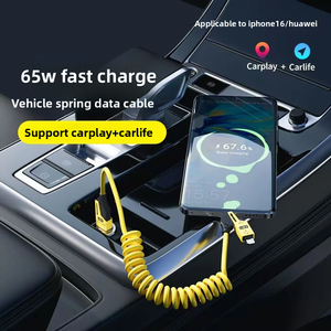 Bán Buôn Tùy Chỉnh 65W USB Loại C 1.5M Nhanh Chóng Sạc Mùa Xuân Cáp Dữ Liệu 4 Trong 1 Điện Thoại Di Động Sét Kết Nối Phụ Kiện - Product Image 4