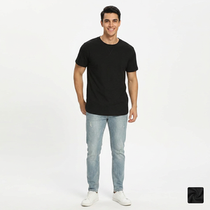 T-shirts décontractés d'été pour hommes à manches courtes et col rond respirants - Coupe régulière légère - Product Image 1