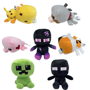 Juguetes de Peluche de <span class=keywords><strong>Minecraft</strong></span>, Steve, Alex, Zombie, Creeper, Araña, Cerdo, Vaca, Lobo, Enderman, Figuras de Peluche de 4, 8, 12, 22, 35 y 45 cm, Llaveros de Peluche - Product Image 2