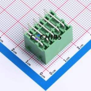DB2ERHBG-3.81-2*5P-GN Plug-in Terminal Block Bent Lead Through Hole,P=3.81mm Board-to-Board / Socket - Closed Snap Fixing 2x5P - Product Image 2