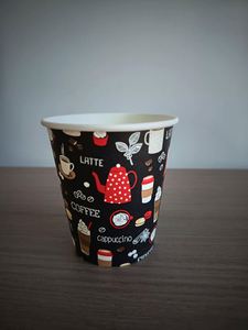 Vasos de Papel PLA Biodegradables y Ecológicos Desechables Personalizados con Tapa para Café Caliente - Product Image 2