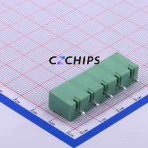 DB2EVC-7.62-5P-GN Plug-in Terminal Block Through hole,P=7.62mm Connector Board-to-Board / Socket - Closed 1x5P 7.62mm Green - Product Image 2