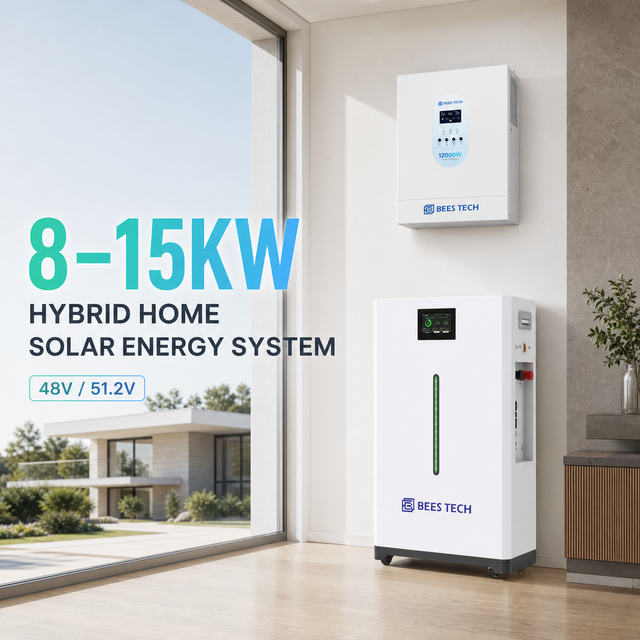 8KW Residential Complete Hybrid on Off Grid Solar Power System 8000W 10KW 15KW 48v 51.2V Solar Energy Storage System Panel Kit