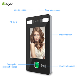 Eseye Reconocimiento de cara y huellas dactilares Tarjeta perforada Máquina de asistencia para empleados Máquina dinámica de control de acceso y asistencia facial - Product Image 4