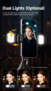 Trépied perche à <span class=keywords><strong>selfie</strong></span> sans fil de 1,76 m avec suivi de visage pour téléphones <span class=keywords><strong>iPhone</strong></span> 13-16/Pro Max et Android, télécommande et rotule panoramique - Product Image 3