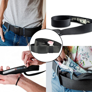 Ceinture de voyage antivol pour femme, sac banane portable, ceinture porte-monnaie discrète, sac banane pour homme, ceinture de dissimulation secrète 120cm - Product Image 5