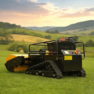 Livraison gratuite, tondeuse à <span class=keywords><strong>gazon</strong></span> robotisée télécommandée, moteur diesel CE EPA, chenilles en caoutchouc agricoles - Product Image 6