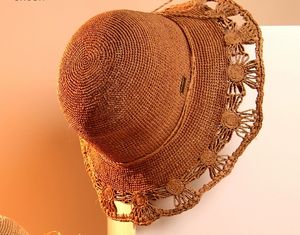 W663, <span class=keywords><strong>sombrero</strong></span> de rafia de Panamá con lavabo redondo hueco, <span class=keywords><strong>sombrero</strong></span> de rafia para mujer, protección solar de viaje de verano, <span class=keywords><strong>sombrero</strong></span> con borde rizado, moda británica, <span class=keywords><strong>sombrero</strong></span> que combina con todo - Product Image 1