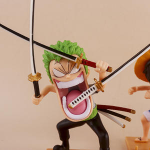 HESPER Lot de 3 figurines Manga - Statues Luffy, Zoro, Sanji - Version Q - Figurines amusantes en PVC - Modèles de jouets et poupées Anime - Product Image 2