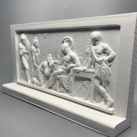 Figure sculpture plat relief œuvre plâtre sculpture ornement décoratif en trois dimensions impression plâtre cadeaux de vacances