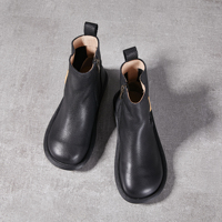 Bottes Chelsea rétro pour enfants en cuir de vachette de haute qualité, fabriquées en Chine, avec semelle en caoutchouc antidérapante, chaussures de marche, logo personnalisé