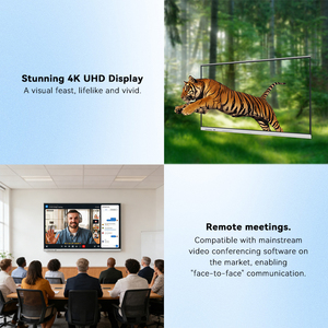 <span class=keywords><strong>Lavagna</strong></span> <span class=keywords><strong>Interattiva</strong></span> HRAY 4K UHD con Schermo Touch a Infrarossi per Ufficio, Aula, Conferenze e Insegnamento - Product Image 3