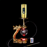 Nouvelle conception complète en résine, chicha égyptienne à LED, ensemble de narguilé de luxe Dragon Shisha