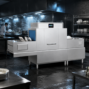 Lave-vaisselle industriel commercial à convoyeur automatique avec bande de séchage pour grands hôtels - Product Image 1