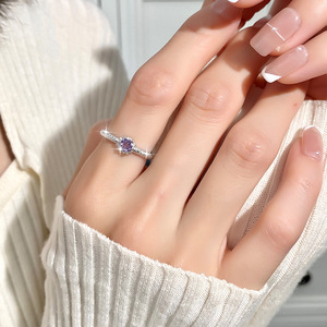 9 Vintage 4mm Natural Stone Waterproof Non Tarnish <b>Ring</b> Gold Plated Sterling <b>Silver</b> Open S925 Promise <b>Chunky</b> Fine Jewelry - Product Image 3