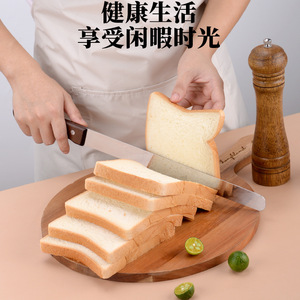 Couteau à pain en acier inoxydable, lame dentelée de 22cm, manche en bois, couteau de cuisine polyvalent pour sandwich, gâteau, toast, outils de cuisson - Product Image 3
