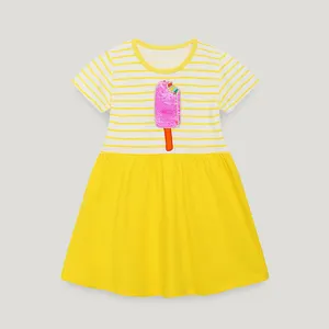 Thiết kế trẻ em của riêng bạn quần áo cô gái váy đầy màu sắc Cô Gái Quần áo váy cho cô gái