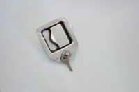 Loquet de serrure de boîte à outils, remplacement de loquet de boîte à outils de camion, serrure pliable à poignée en T en acier inoxydable 304 avec clés pour porte de caravane ou de remorque