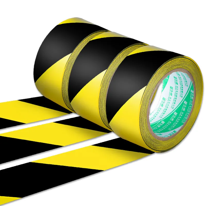 YOU JIANG Logo personnalisable ruban isolant en pvc avertissement étanche utilisé vinyle PVC marquage au sol ruban d'avertissement rouleau jumbo