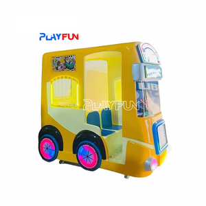 Máquina de videojuegos de carreras de autos para niños con 4 asientos, operada con monedas, para parques de atracciones, juegos de autobús giratorio - Product Image 1