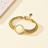 Bracelet en acier inoxydable Resoul Chunky avec zircone cubique, bijou de luxe pour femme, idéal au quotidien