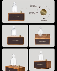 Retro Wood Waterless Aromatherapy Essential <b>Oil</b> <b>Diffuser</b> Room <b>Electric</b> Scent Aroma Nebulizer <b>Diffuser</b> Machine for Home Fragrance - Product Image 5