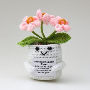 Maceta <span class=keywords><strong>de</strong></span> Flores Tejida a <span class=keywords><strong>Crochet</strong></span> Hecha a Mano, Artesanía Textil, Rosa, No Me Olvides, Lirio <span class=keywords><strong>de</strong></span> los Valles, Maceta Blanca, Decoración <span class=keywords><strong>para</strong></span> el Hogar, Regalo, Venta al por Mayor - Product Image 2