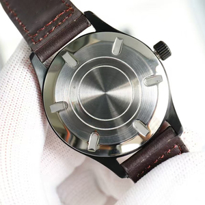 Relojes de Lujo para Hombre de Alta Gama con Reserva de Marcha Automática, Visualización de Fecha, Cristal de Zafiro, Caja Negra, Esfera Blanca y Números Naranjas - Product Image 3