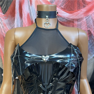 Costume de cosplay Jiubaju Anime Devil's City Queen <span class=keywords><strong>Misa</strong></span> pour femme, Halloween, gothique, corset noir à lacets et jupe - Product Image 6