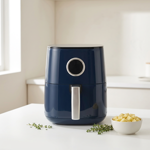 Friteuse à air ronde moderne 3.1-4.0L, électrique, à panier unique, en céramique antiadhésive, avec minuterie manuelle, appareil de cuisson multifonction domestique - Product Image 5