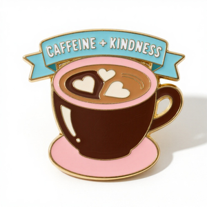 Pin de esmalte de cafetería de dibujos animados | Insignia de solapa de edificio de café lindo OEM Insignia de solapa de Barista de café lindo Proveedor OEM - Product Image 4
