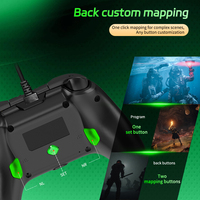 Gamepad con cable para Xbox Series S & X Joystick de PC de programación personalizada con función de motor de vibración