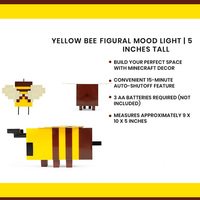 Lampe d'ambiance LED MC Yellow Bee Figural PC à commande tactile, alimentée par USB, lampe de chevet pour bureau, décoration de la maison, lampe de nuit