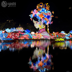 Juego de farolillos de Festival iluminados de seda china grande personalizable <span class=keywords><strong>para</strong></span> fiestas y <span class=keywords><strong>festivales</strong></span> al aire libre - Product Image 3