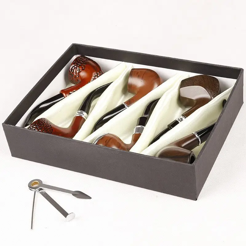 Nieuwe 16Cm Geïmiteerd Hout Pijp Gift Box Set Met Accessoires Pijp TZ001