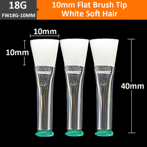 Pennelli a Punta Piatta in Nylon da 10mm per Erogazione Adesivi, Taglierina per Rivestimenti in Colla, Setole Morbide, Dispenser 14G-27G - Product Image 5