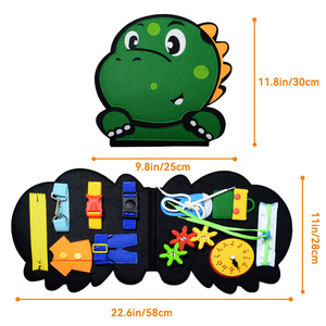 Dinosauro prescolare <span class=keywords><strong>autismo</strong></span> sensoriale giocattoli per bambini <span class=keywords><strong>attività</strong></span> apprendimento prima educazione Montessori feltro bambini occupato bordo - Product Image 2