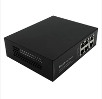 4 Port 10/100/1000M PoE + 2 Port Uplink Gigabit Ethernet RJ45 |   Switch PoE Pintar Serat Optik