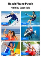 Pochette étanche pour téléphone, certifiée IPX-8, en PVC, capacité de 9 pouces, pour la natation, le surf, la navigation de plaisance, compatible avec la plupart des téléphones mobiles