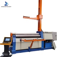 Máquina de Rolado de Placas CNC Automática de Alta Precisión W12-12x2500 con Soportes Verticales y Laterales para el Doblado de Chapas