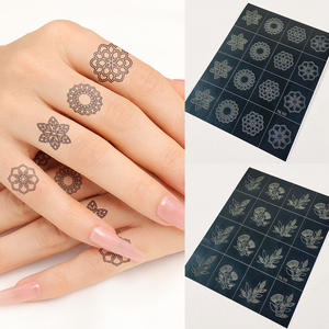 Pochoir de <span class=keywords><strong>tatouage</strong></span> temporaire étanche et beau design OEM Pochoir sexy au henné pour les tatouages au doigt - Product Image 2