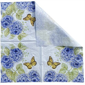 Printed Paper Napkins Butterfly Flower Design Square Disposable For Themed Party Gift Use - Product Image 3