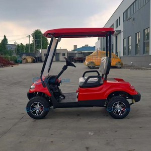 Carrito de Golf Eléctrico Zhenda, Vehículo Utilitario Rojo de 2 Plazas, Certificado CE, de Lujo - Product Image 5