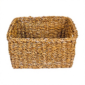 Paniers de rangement en jonc de mer faits à la main, paniers tissés naturels, organisateurs écologiques pour la maison, paniers pour le salon, la chambre à coucher, la cuisine - Product Image 3